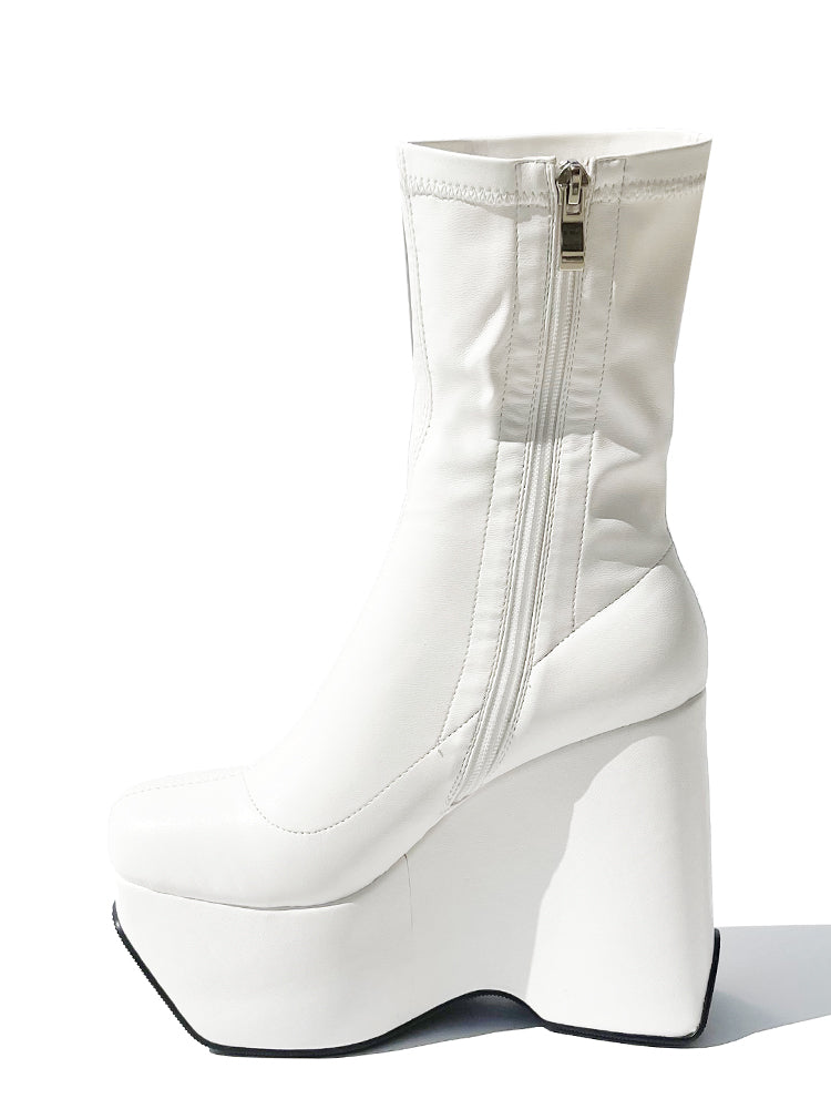 High Top Amazon White Ankle Boots Space Boot White – MCLC